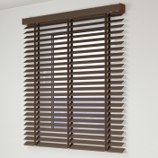 Jaluzele din lemn de 50mm cu bandă deco smart 220V 100×150 cm – Walnut